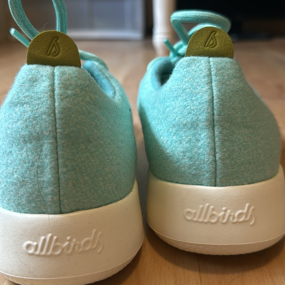 All birds sneakers. Wool runner. Never been used. Light teal-ish in color. - Picture 4 of 6